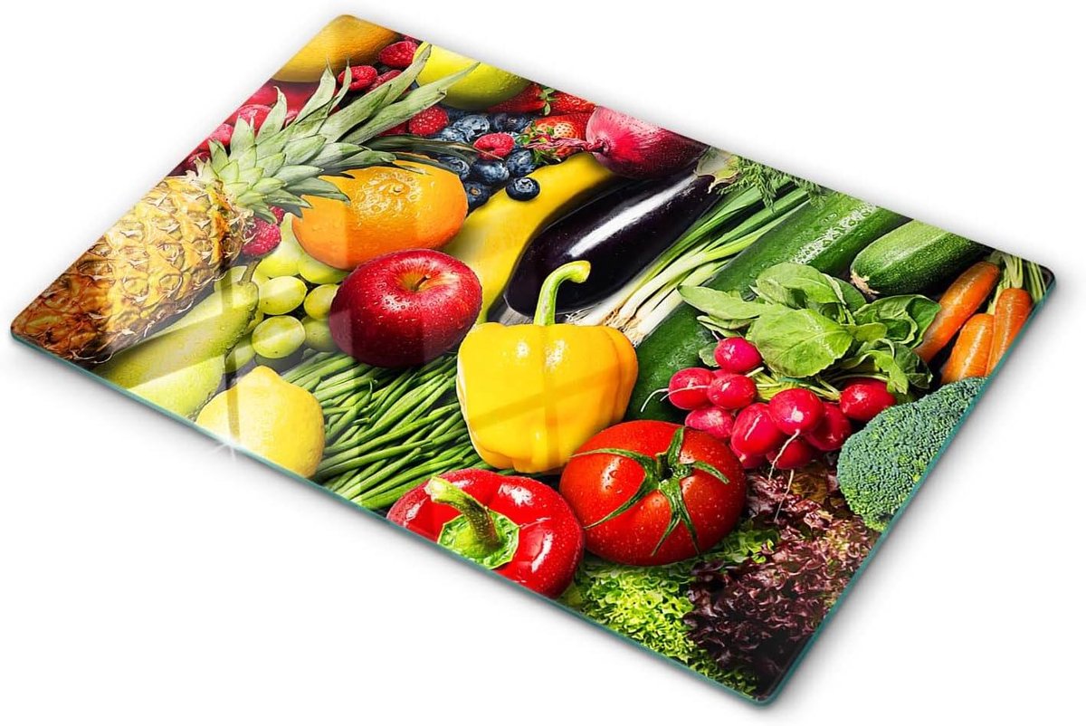 Glazen snijplank - Kookplaatafdekking fornuis - Keukenhygiëne - Gehard glas 4mm - 80x52cm