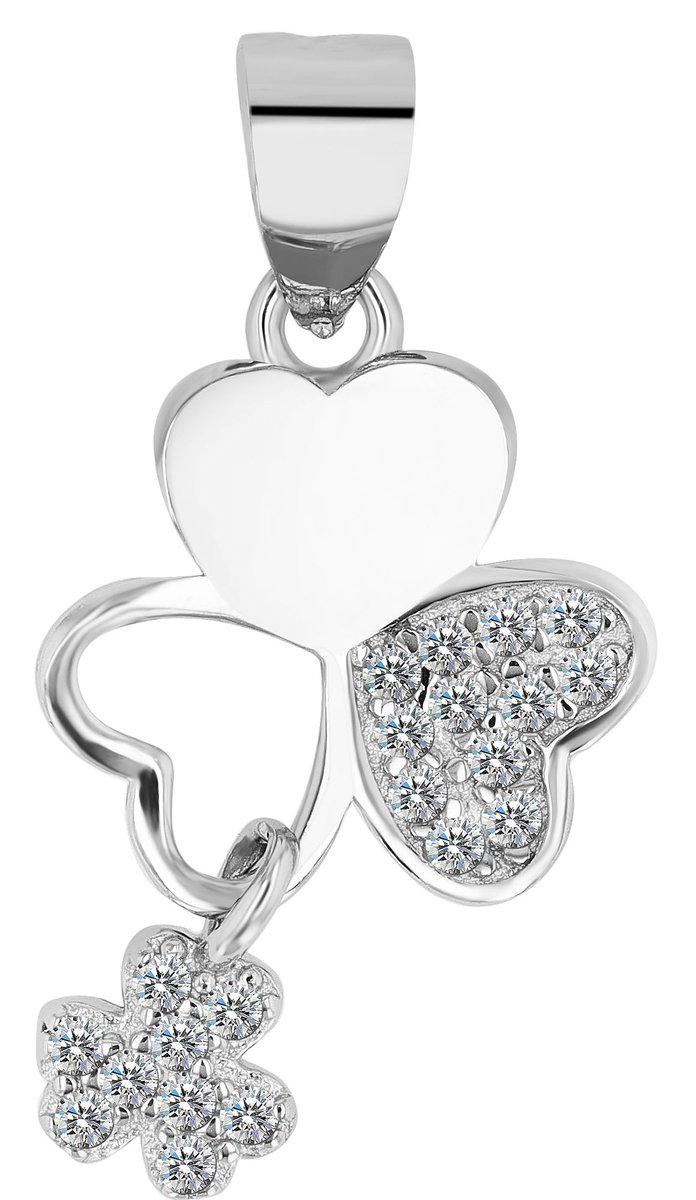 AKZENT Akzent dames hanger Lio 925 sterling zilver, klaverblad, geluksbrenger, versieringen