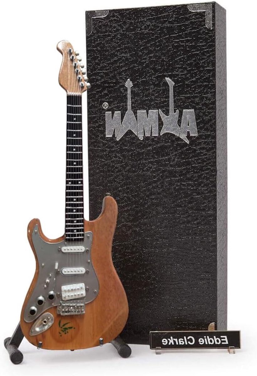 Miniatuur Gitaar - Replica Instrument - Muziek Decoratie - Handgemaakt Ornament - 25 cm Hoog