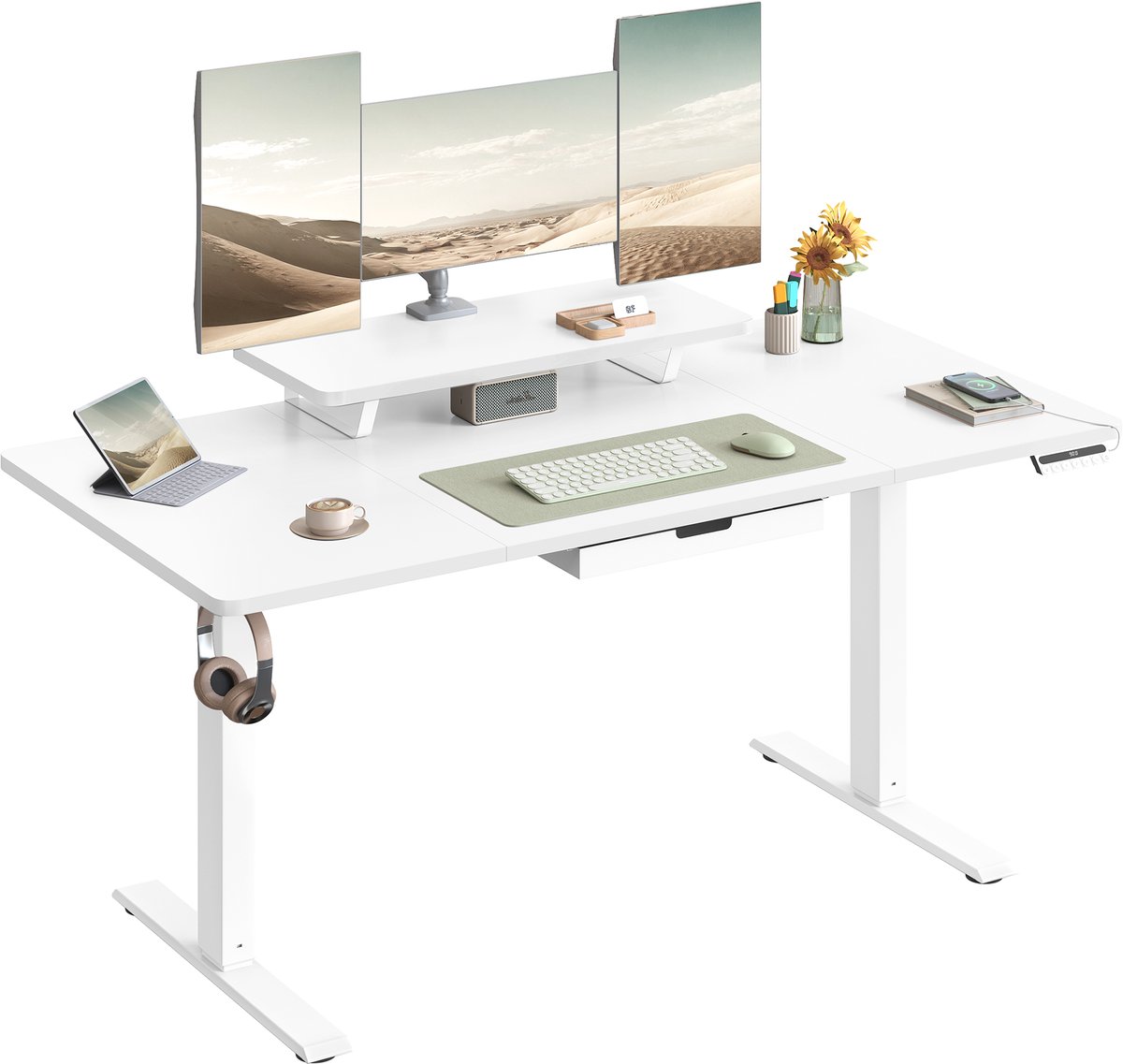 VASAGLE - Zit Sta Bureau - Flexibele Monitorstandaard