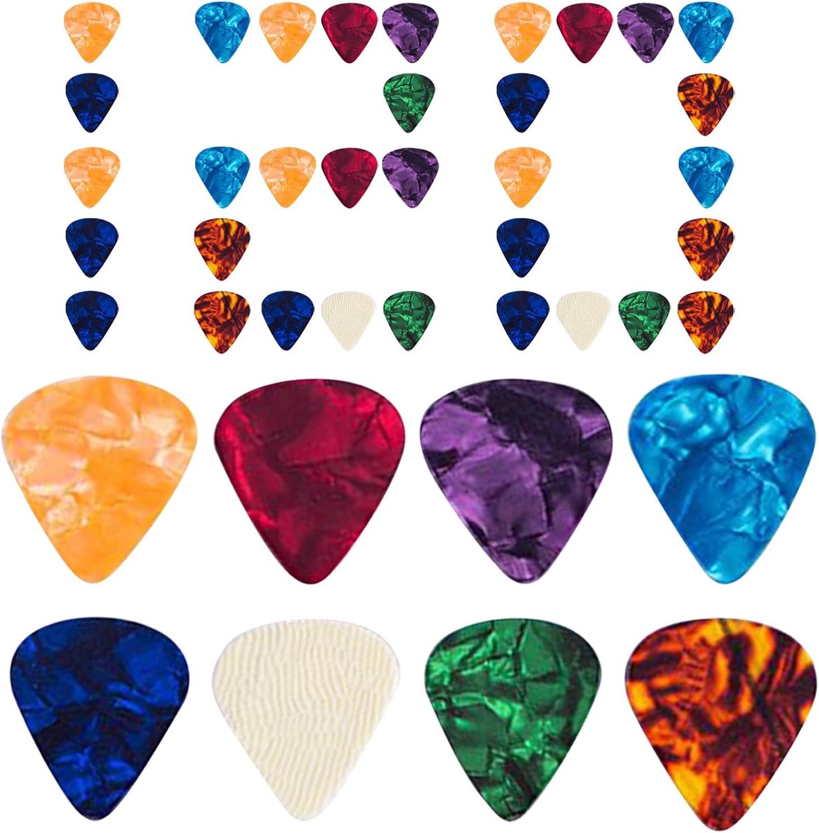 Gitaar Plectrums - Bas Plectrums - Muziek Maken - Ergonomisch Ontwerp - 120 Stuks