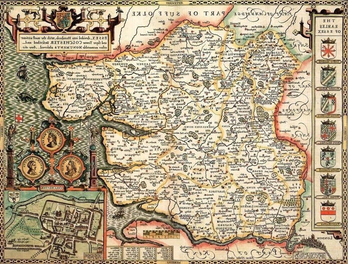 Map Marketing ESSE1 Essex Historische Kaart 1000 Stuk puzzel (1610)