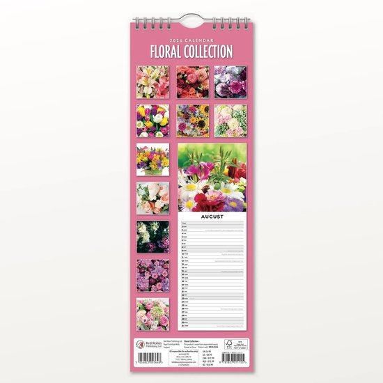 Calendrier Slimline Collection Florale 2026