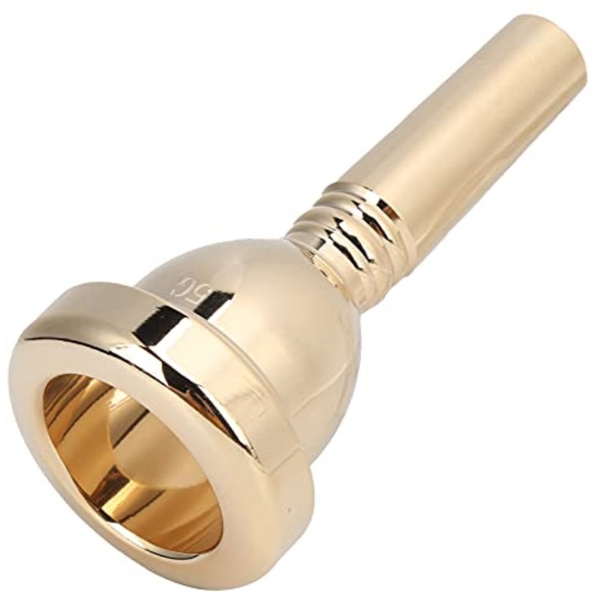 longziming -Trombone Mondstuk 12C - Tenor Trombone Mondstuk - Muziekaccessoire - Stabiele Klank - Precisie Ontwerp - Messing (Verzilverd) - Duurzaam & Professioneel - 1 Stuk - Goud