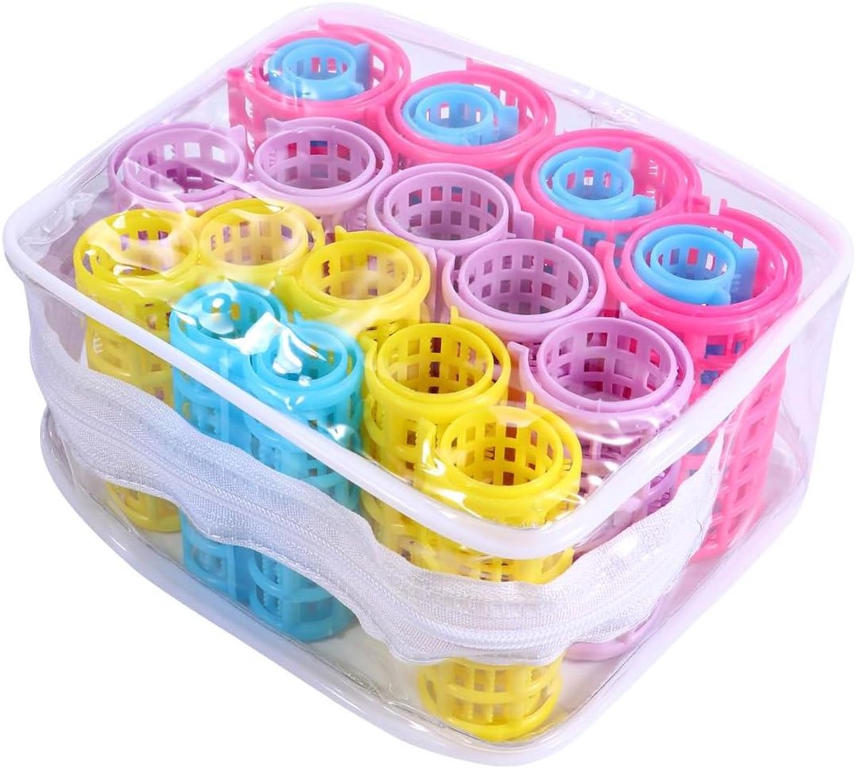 Healeved 20 Stks Haarrollen Multicolor Plastic Kappers Krulspelden voor Haarstijl