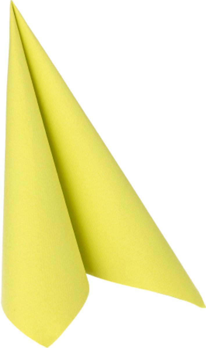 5x 50 Servetten ROYAL Collection 1/4 vouw 40 cm x 40 cm lime