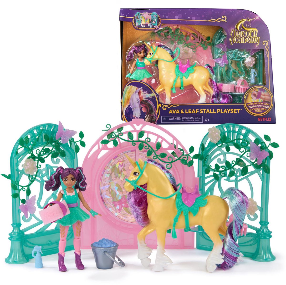Unicorn Academy Ava & Leaf Stall - Magische speelset — afbeelding 12
