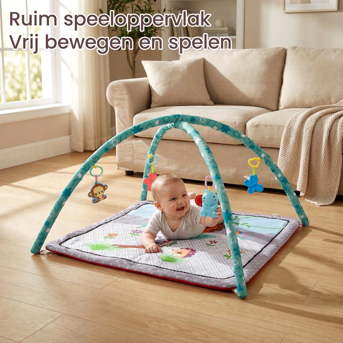 Speelkleed Baby met Boog - Buikligtrainer 78x78cm thumbnail 5