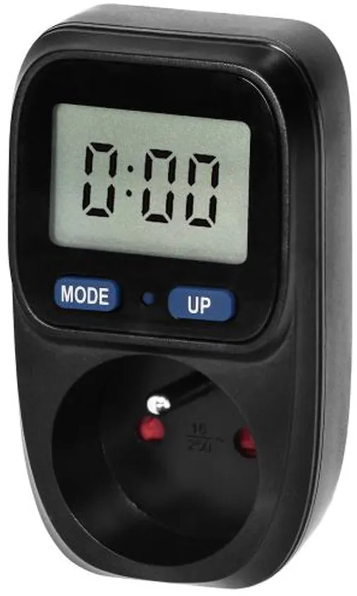 Orno OR-WAT-419/B - Digitale Vermogensmeter - LCD Display - Zwart - 3680W