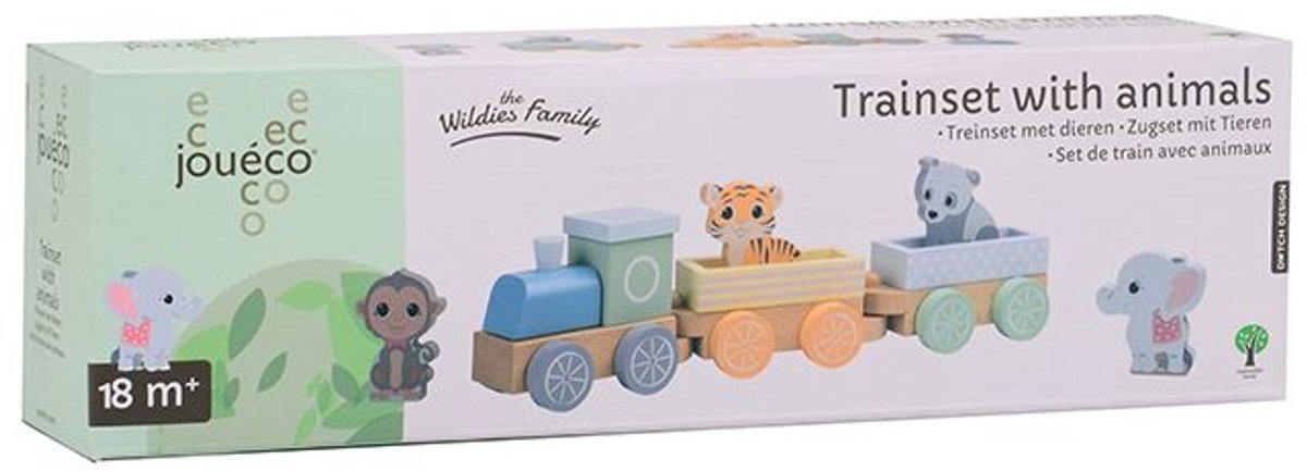 Jouéco Treinset the wildies family hout — afbeelding 8