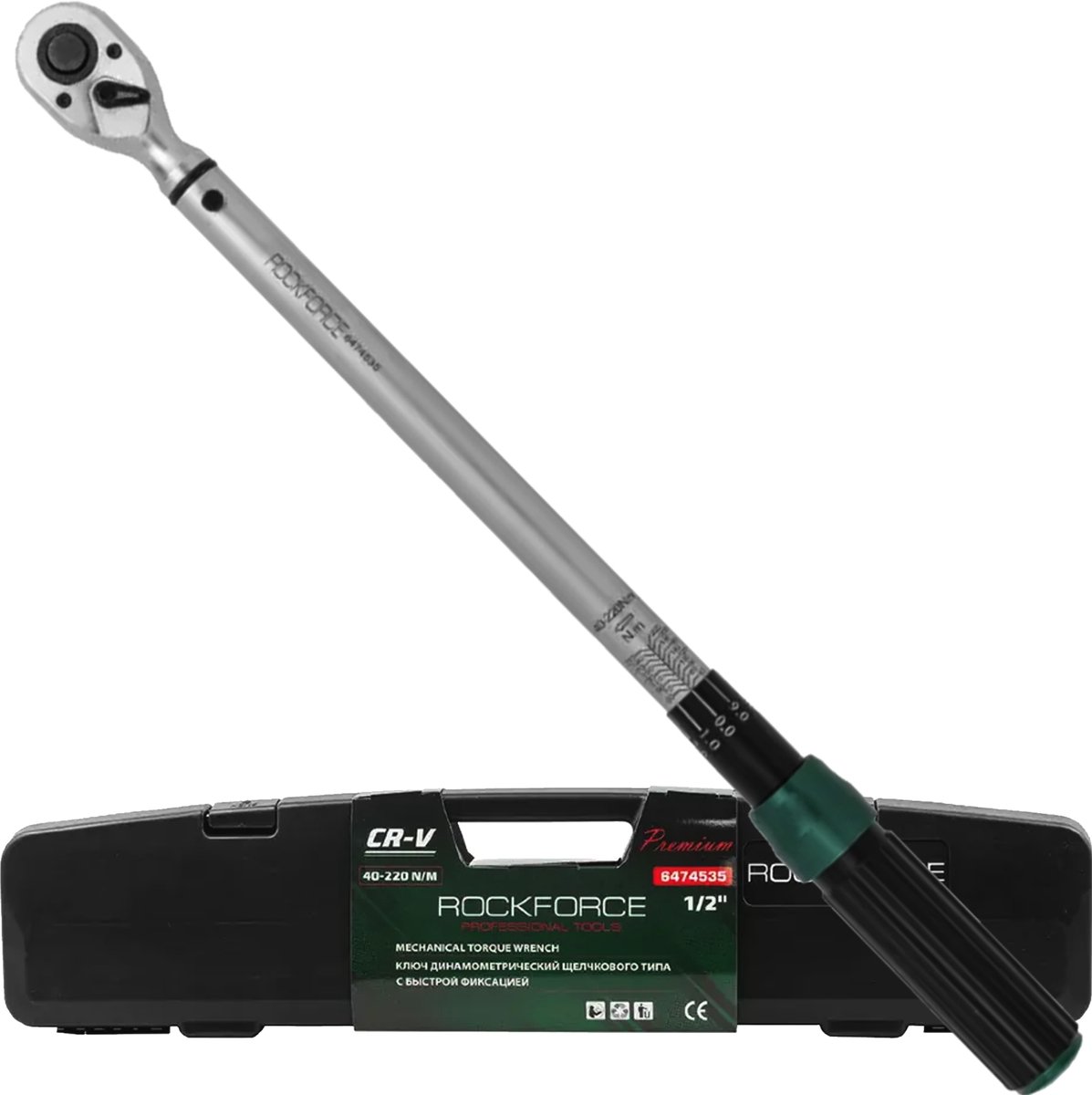 Rockforce RF-6474535 Serie - Momentsleutel met Blok - 40-220 Nm - 1/2" Aansluiting