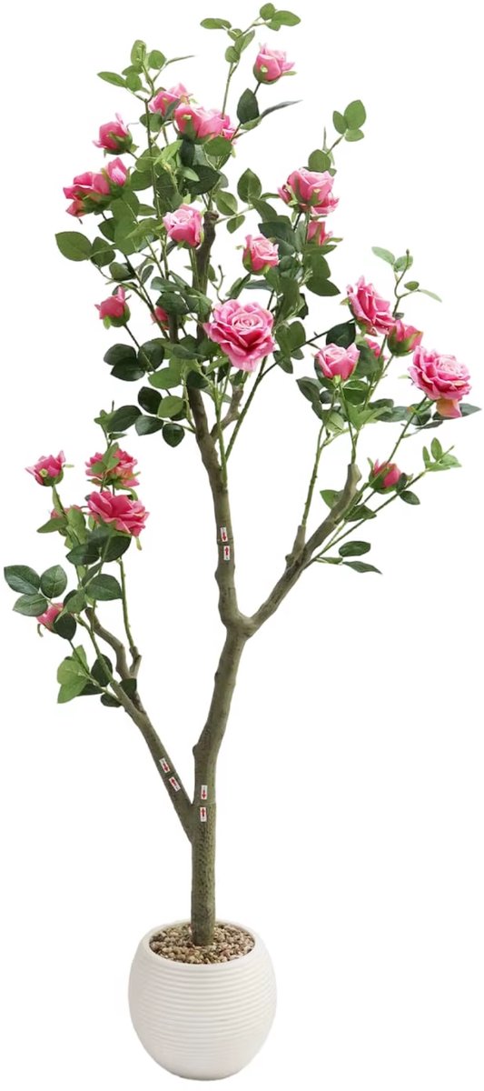 Kunstmatige rozenbloembomen - Voor woonkamer of kantoor - Decoratieve faux rozenplant met 