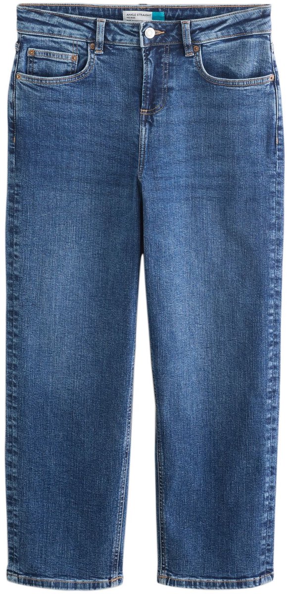 Next - Dames - Cropped jeans met rechte pijpen - Blauw