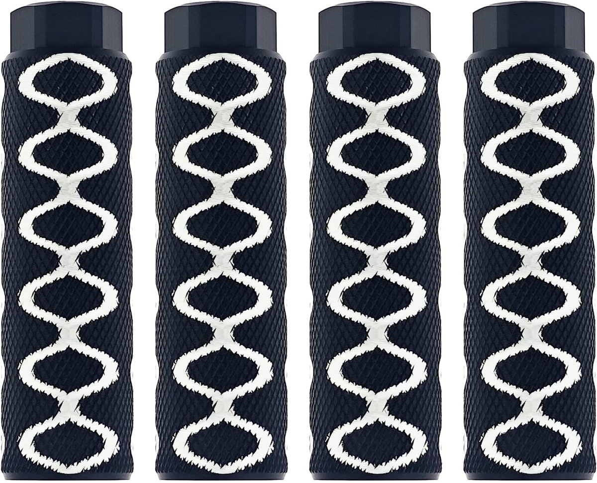 Fietspinnen Voetpedalen - Fiets Steun Pegs - Achterbank Fietsen - Aluminiumlegering - 100x28 mm - Zwart Zilver