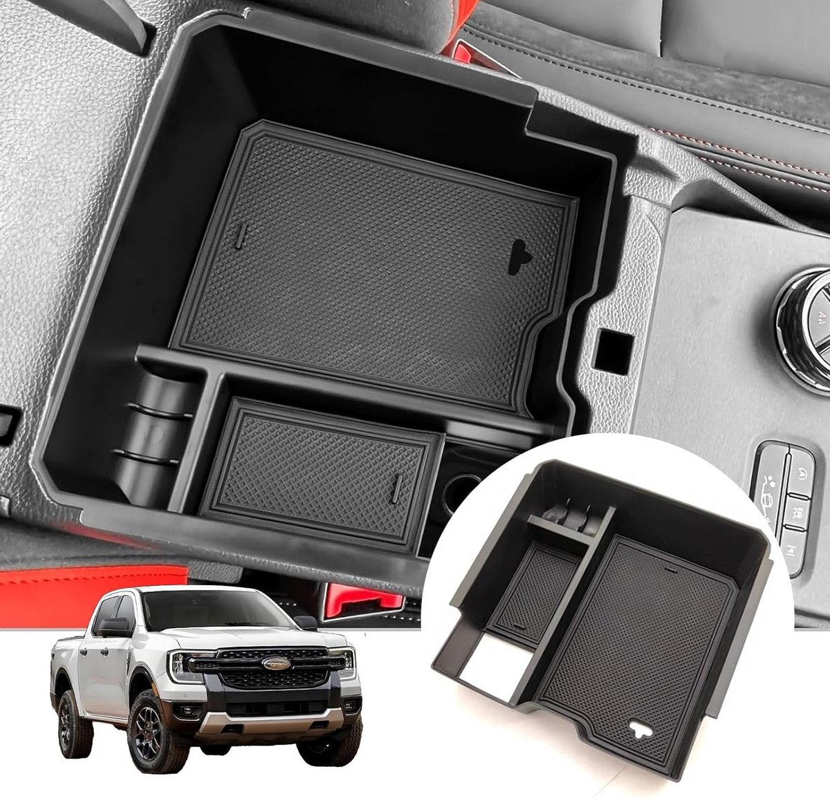 Compatibele Accessoires voor Ford Ranger T9 2023 2024 - Opbergdoos, Middenarmsteun en Meer voor Wildtrak en Raptor