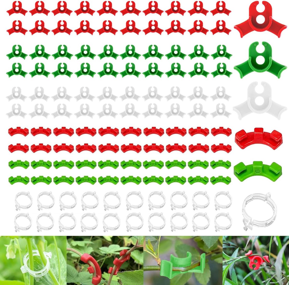 120 Stuks Plant Training Clips voor Lage Stress Training, Plastic Klemmen voor Groei Richting Veranderen en Ondersteuning van Planten
