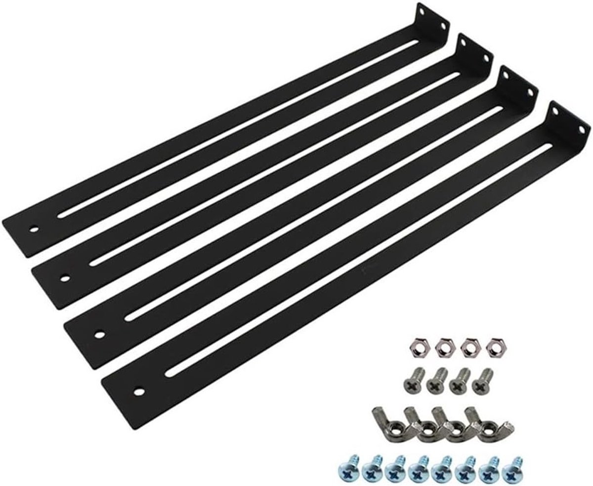 Reparatieset voor laden met metalen geleiders en schroeven, versterkingsbeugels voor houten MDF-kastladen 13-24 inch (2 sets)