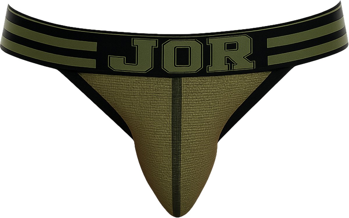JOR College Thong Green - MAAT S - Heren Ondergoed - String voor Man - Mannen Thong