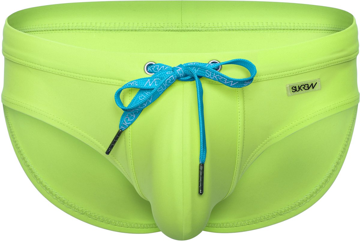 SUKREW Torrent Swim Brief Lime - MAAT XXL - Heren Zwemslip - Zwem Slip voor Man - Mannen Brief