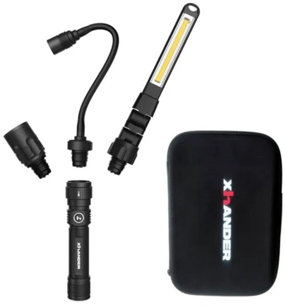 XHANDER Handlamp 1000 lm oplaadbaar - 3 in 1