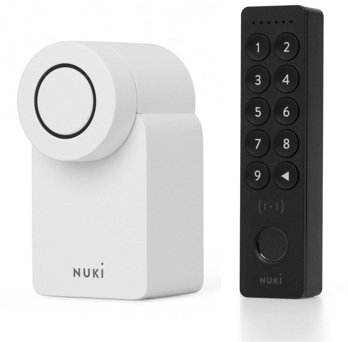 Nuki Smart Lock Go – Incl. Keypad 2 NFC - Slim Deurslot met Bluetooth & Matter – Sleutelloos, Auto Unlock & Auto Lock – Werkt met Google Home, Alexa & Apple Home – Wit