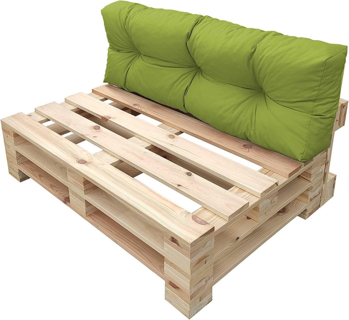 Palletkussen Waterdicht - Tuinkussen Bankkussen - Comfortabel Zitten - Vulling Gekamt - 120 X 40 - Groen
