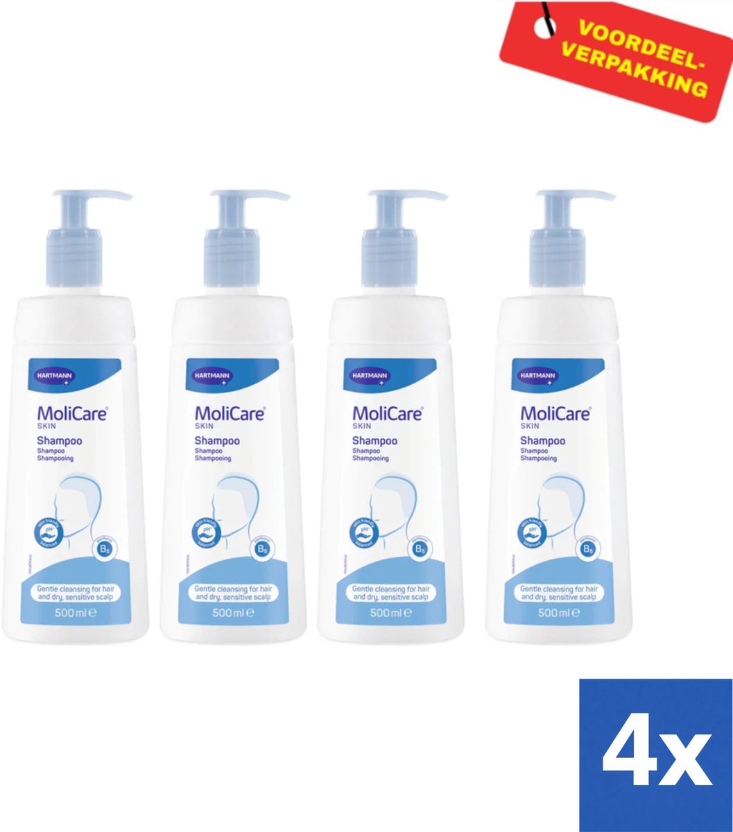 4X Skin Clean Shampoo Molicare® - 4 x 500ml - Voordeelverpakking!