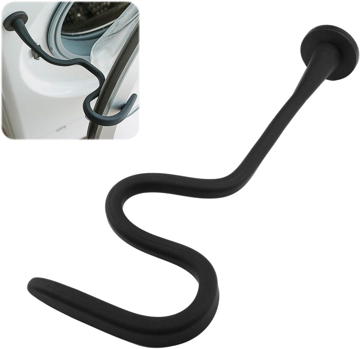 Wasmachine Deursteun - Deur Prop - Wasmachine Ventileren - Flexibele Verstelbare Slang - 43 cm slang - Zwart