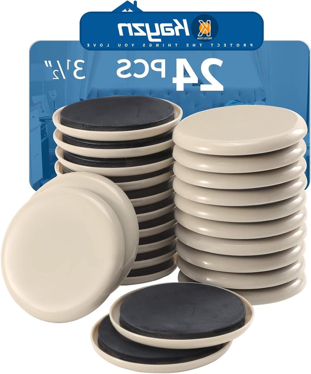 Meubelschuifregelaars - Meubelverhuizers Pads - Meubels Verplaatsen - Beschermt Tapijt - 35 inch - Beige
