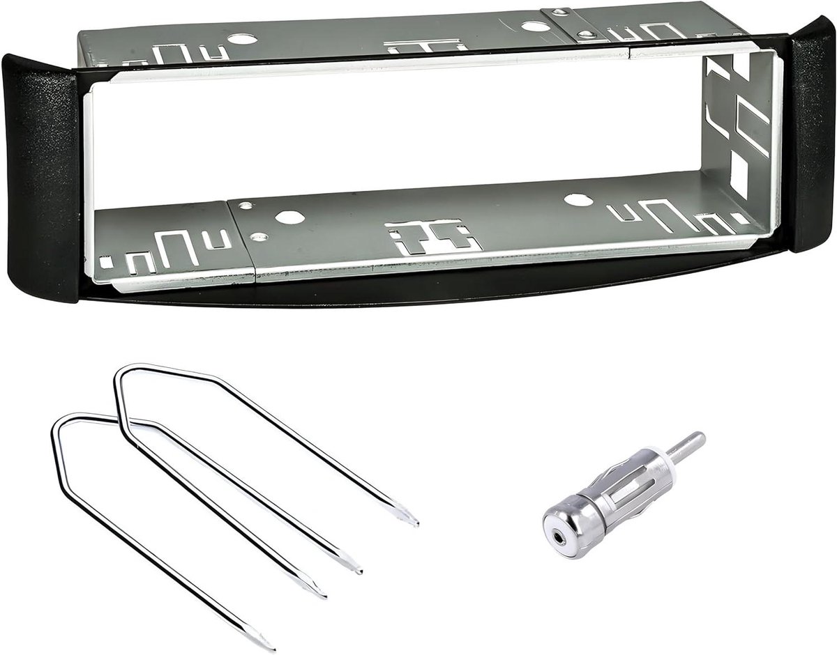 Radio paneel kit - Montageframe Auto - Autoradio Installeren - 1-DIN 2-DIN Universeel - Smart ForTwo 1998-2007 - Zwart