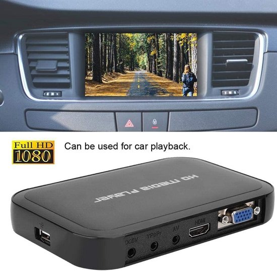 Multimediaspeler - Mediabox HD - Thuisbioscoop - Automatisch afspelen - 1080P - Zwart — afbeelding 3