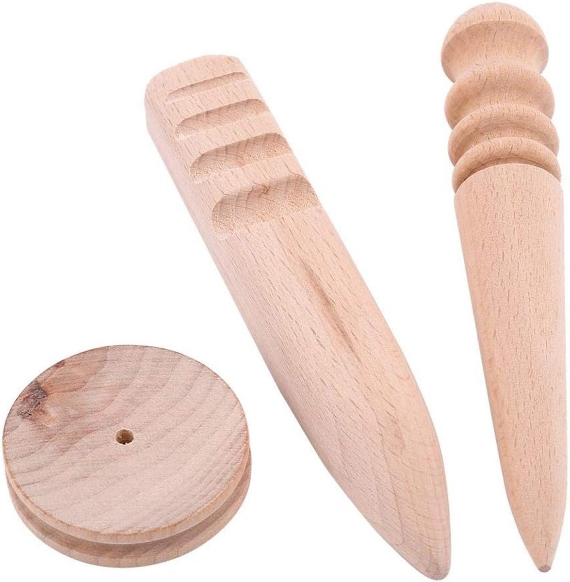 3 in 1 Houten Randen Slepen en Polijsten voor Leerbewerking - Multifunctionele Gereedschappen voor DIY Leerprojecten en Handwerk