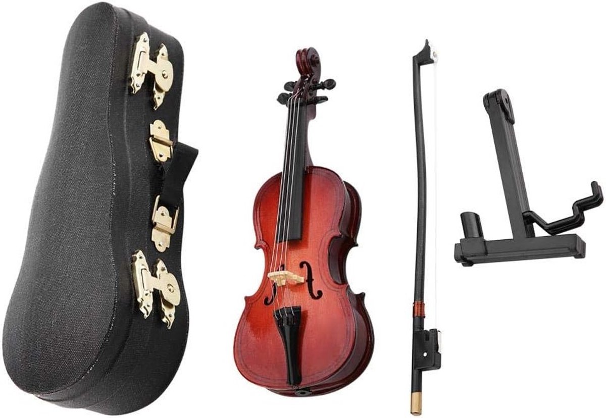 Miniatuur Cello van 5.5 Inch - Houten Muziekinstrument Model voor Hobby, Verzamelobjecten en Cadeaus voor Thuisdecoratie