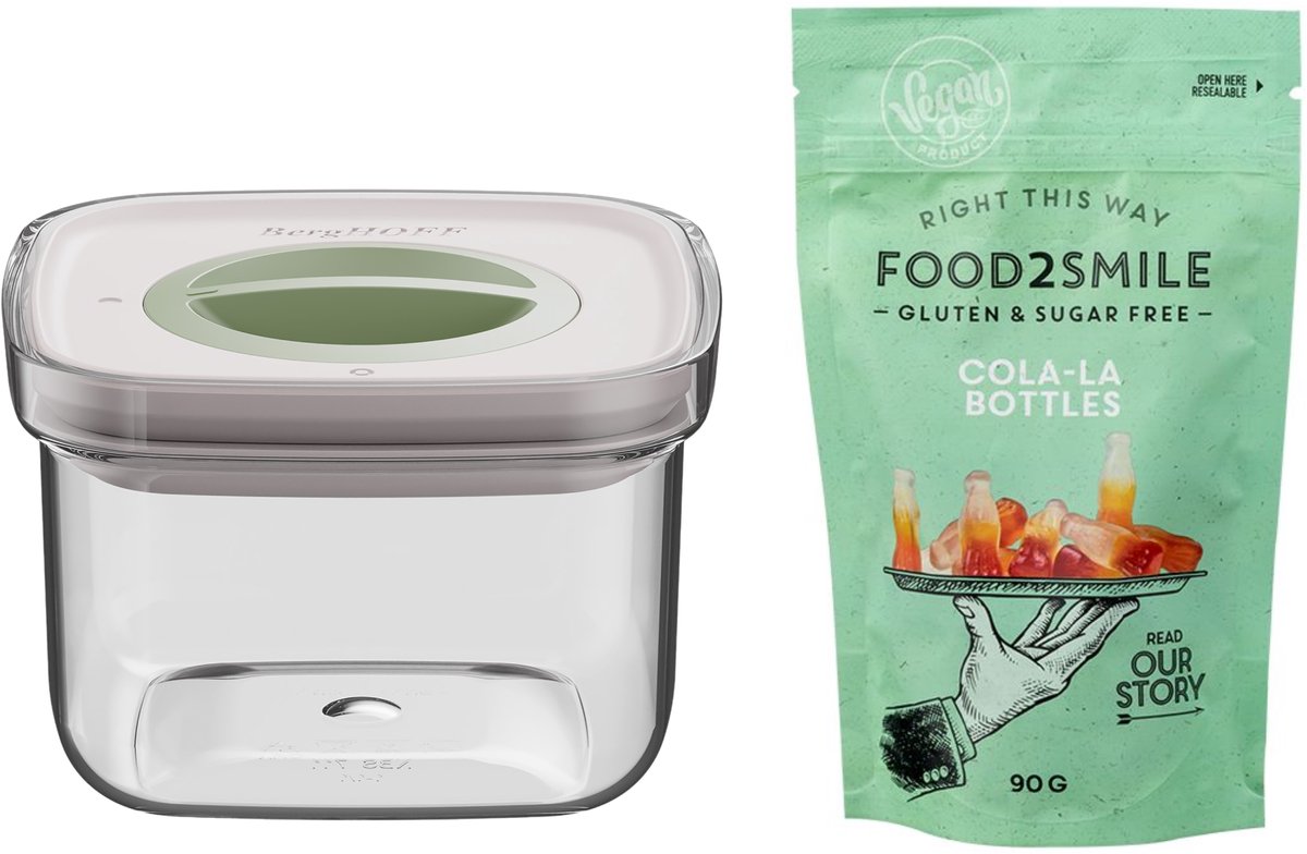 & FRIENDS | Food2Smile + Smart Seal 0.40L Cola-la Bottles 90g - Transparant -
