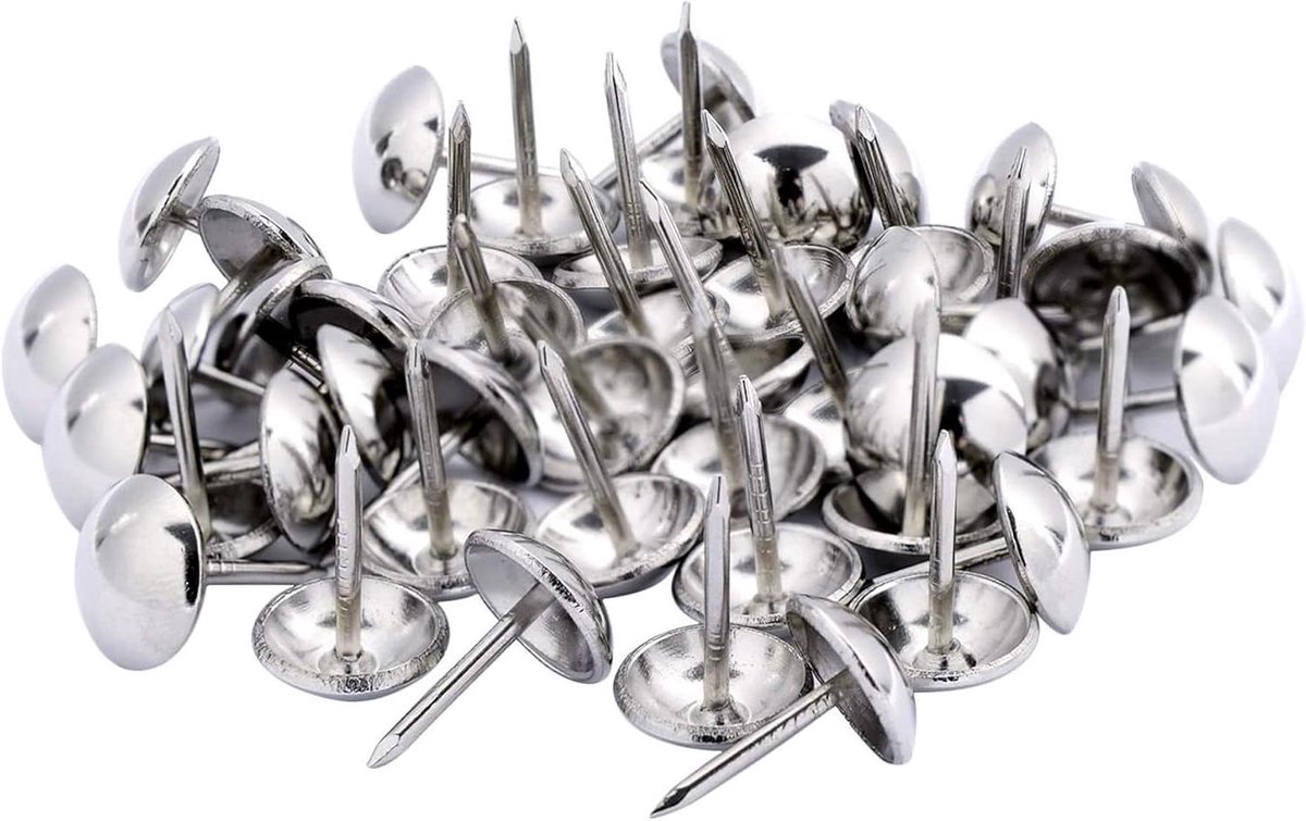 Bekleding Spijkers - Decoratieve Tacks - Meubels Verfraaien - Antieke Stijl - 100 Stuks - Zilver