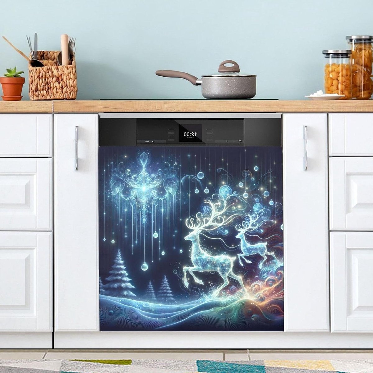 Vaatwasser Magneet Sticker - Decoratieve Paneel Decal - Keuken Decoreren - Zelfklevend en 