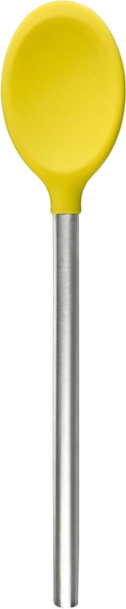 Kooklepel - Spatel Lepel - Koken en Roeren - Hittebestendig Siliconen - 30 cm - Geel