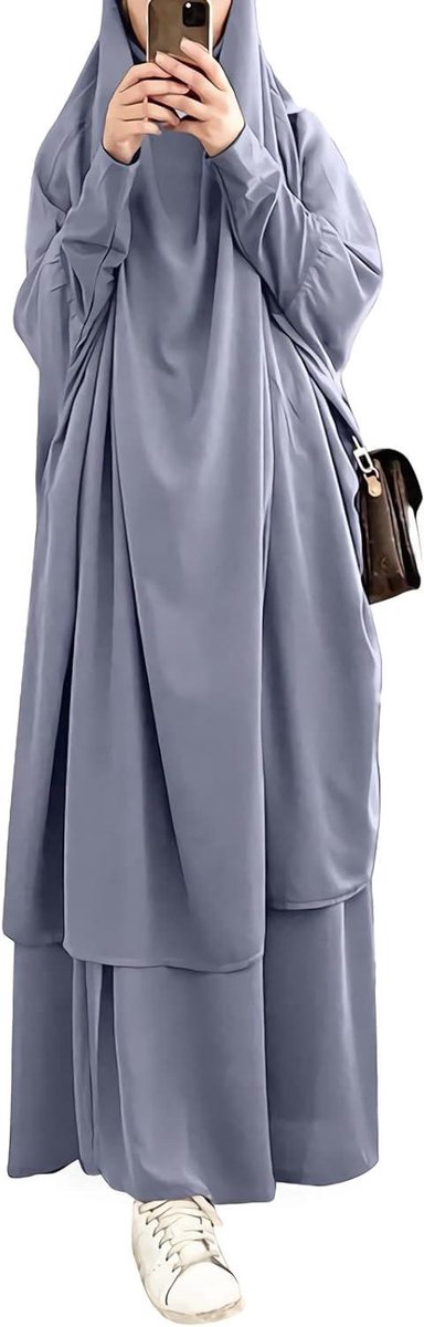Abaya Gebedsjurk - Religieuze Jurk Moslim Kleding - Religieuze Gelegenheden - 2-delig Set - Volledige Lengte - Niet gespecificeerd