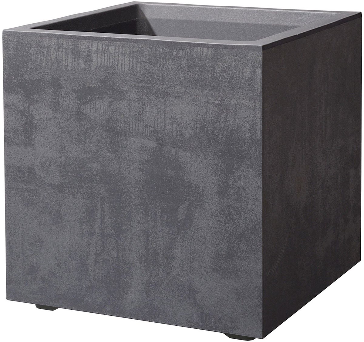 Bloempot Cube - DEROMA - Millennium R - Antraciet - Met waterreservoir - 39 cm