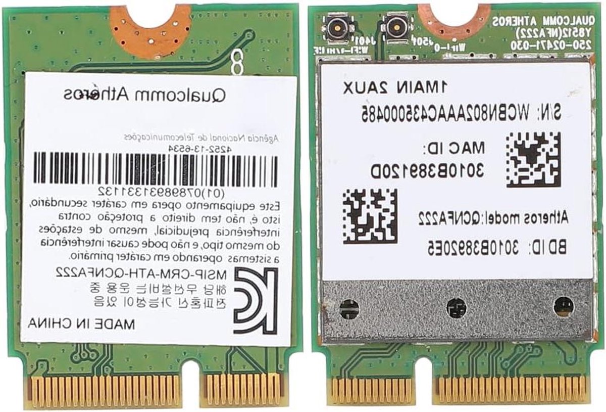 Wifi Bluetooth Kaart - Netwerkkaart NGFF - Computer Upgrade - Dual Band 5.8Ghz - M.2 NGFF - Niet gespecificeerd