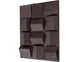 WOOOD Axis Wanddeco - Betonlook - Bruin - 81x61x9
