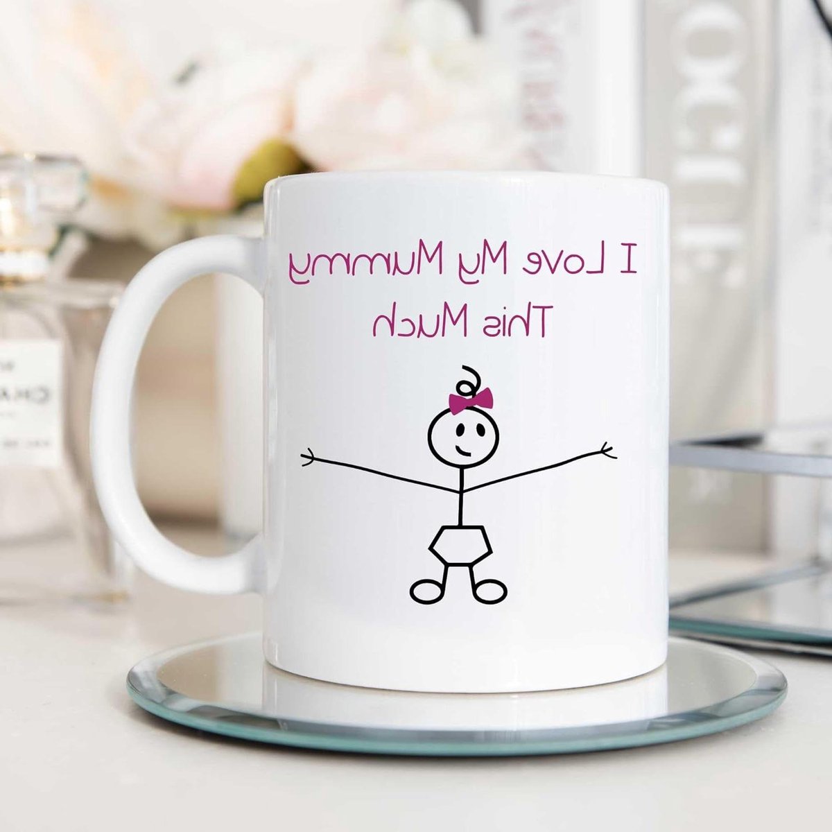 Meisjes Mok - Cadeau Mok - Moederdag Cadeau - Vaatwasmachinebestendig - 325 ml - Wit