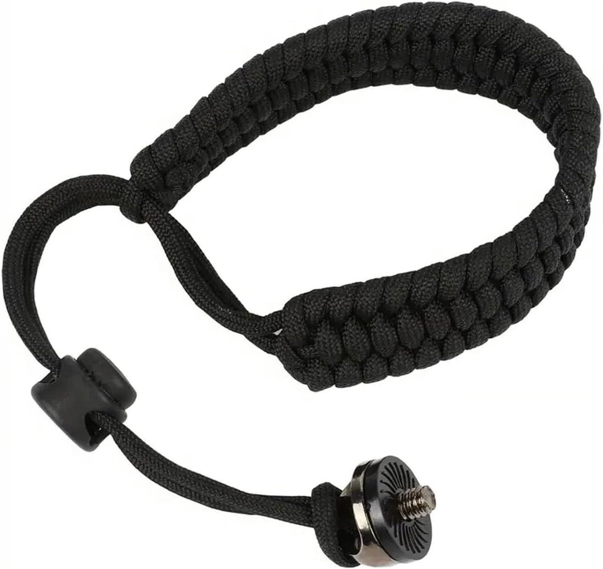Verstelbare Camera Polsband - Nylon Lanyard - Veilig Fotograferen - 1/4" Schroefbevestiging - 40 cm Lengte - Zwart