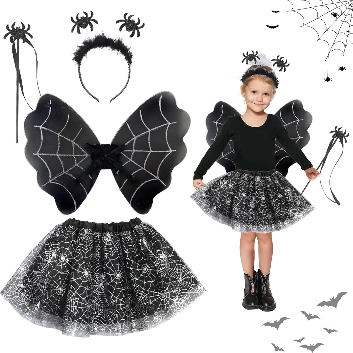 Halloween spinnenkostuum voor kinderen - Complete set voor griezelige feestjes en verkleedpartijen