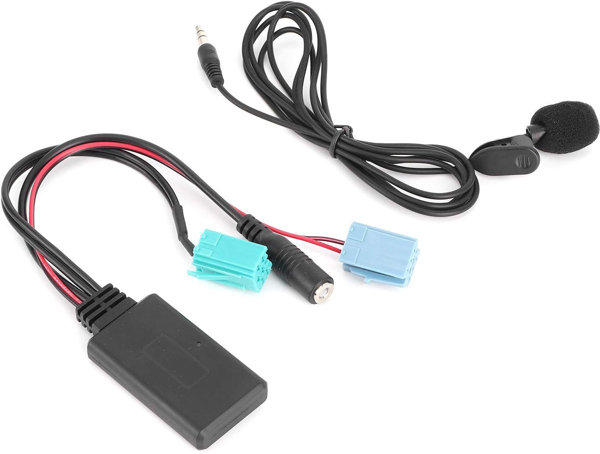 Allecto - Autoaudio-aansluiting - Bluetooth-audioadapter - Eenvoudig in gebruik - Geschikt voor Clio Espace Megane - AUX-IN-adapter - 6-pins connector