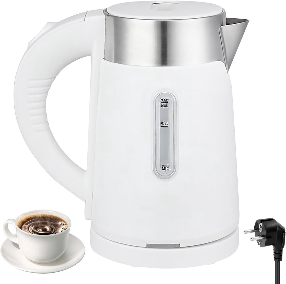 YOR® Waterkoker camping - Waterkoker klein - Waterkoker reis - Wit - 40cm x 40cm x 40cm