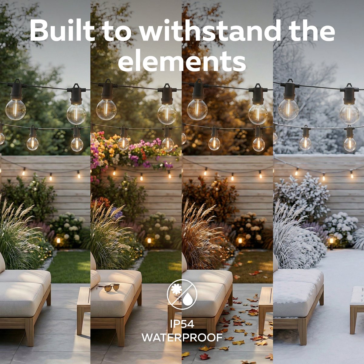 Calex Vista Lichtsnoer 30m - Voor Buiten - Lichtslinger met 50 lampjes - Warm Wit Licht - Tuinverlichting met afstandsbediening - Kerstverlichting – foto 2