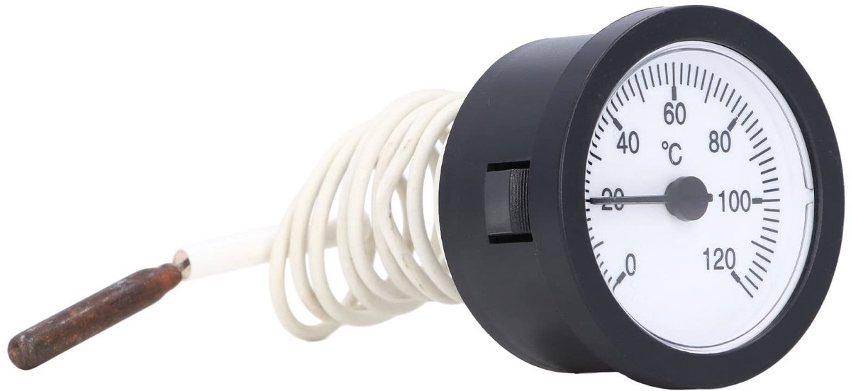 Allecto - Dial Thermometer - Vloeistofmeting - Duidelijke Temperatuurschaal - 0-120°C - Nauwkeurige Thermometer - Geschikt voor Vloeistoffen