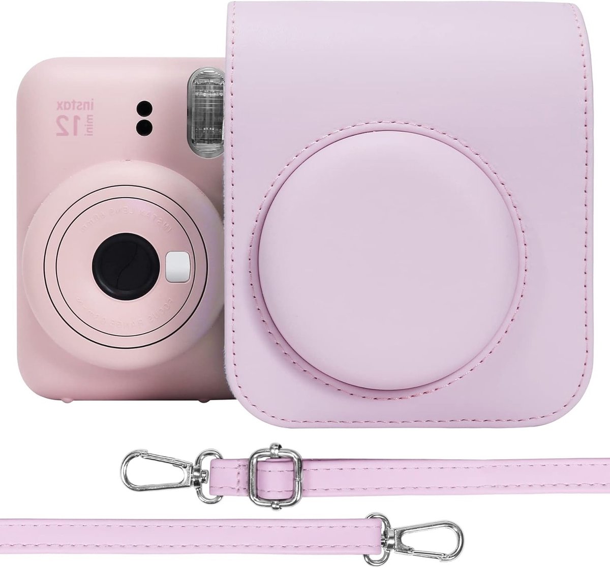Draagbare Hard Case voor Fujifilm Instax Mini 12 Instant Camera in Bloesemroze, Bescherming en Accessoires