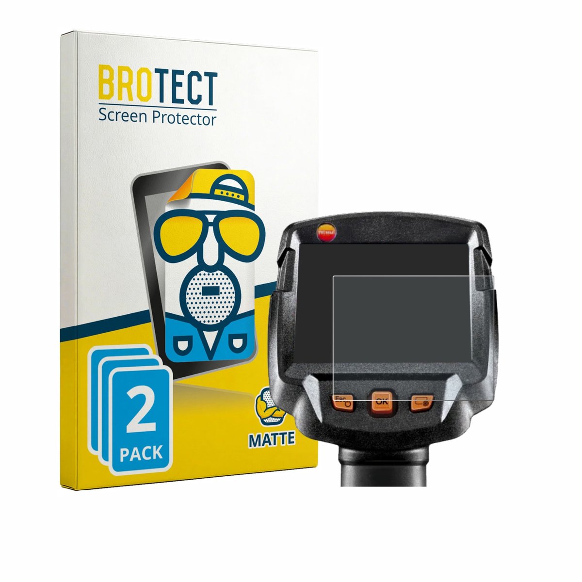 BROTECT - Screenprotector voor Testo 872 - Folie Beschermfolie matte 2 Stuks